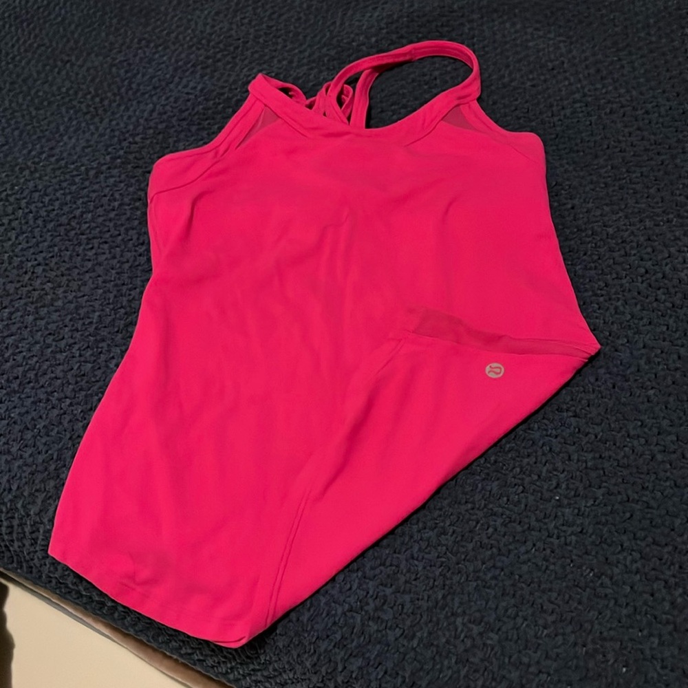 Pink lululemon tank